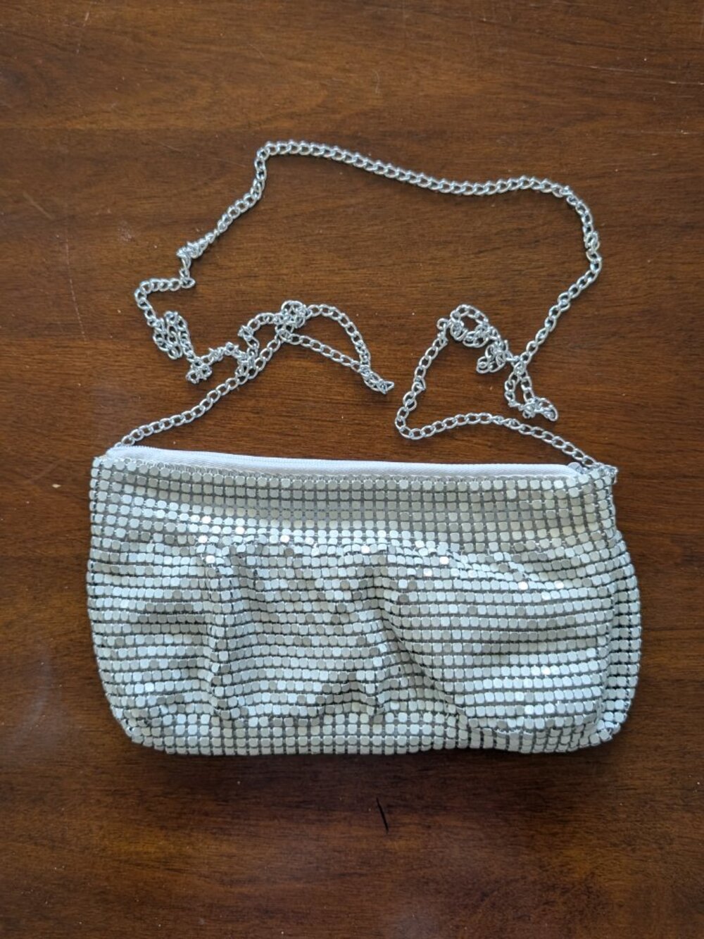Vintage Silver Metal Mesh Purse by Rachel